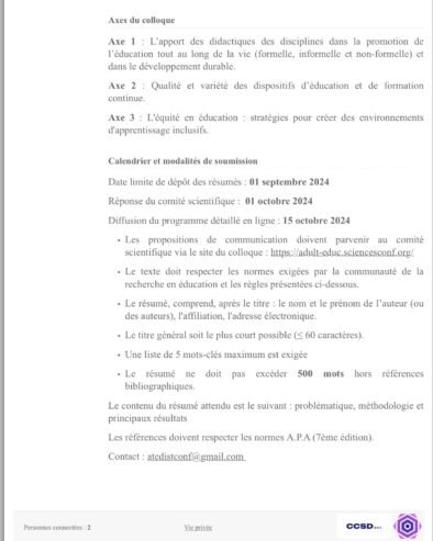 reponser l’éducation pour tous: vers une approche diversifiée de l’apprentissage tout au long de la vie