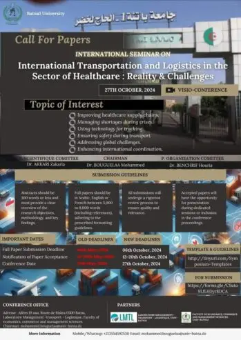 International transportation and logistics in the sector of healthcare