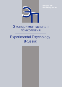 مجلة:Experimental Psychology (Russia)