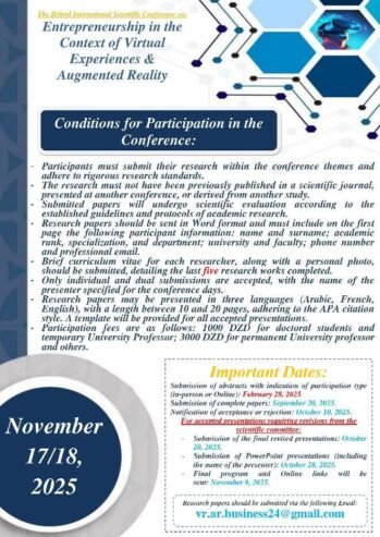 Entreneurship in the context of the virtuel experiences and Augmentedd reality